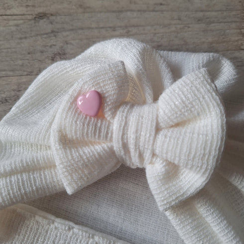 LIMITED EDITION Turban heart beancup pink Knot, simple or buns in 3 colors mesh fabric